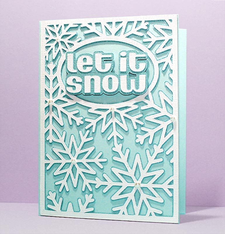 Snowflake Card Cover Free Cut File