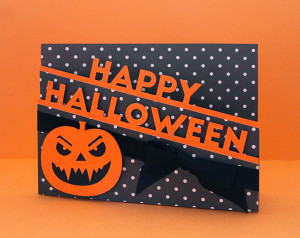 Download Halloween Sentiment Edge Card - Free Cut File